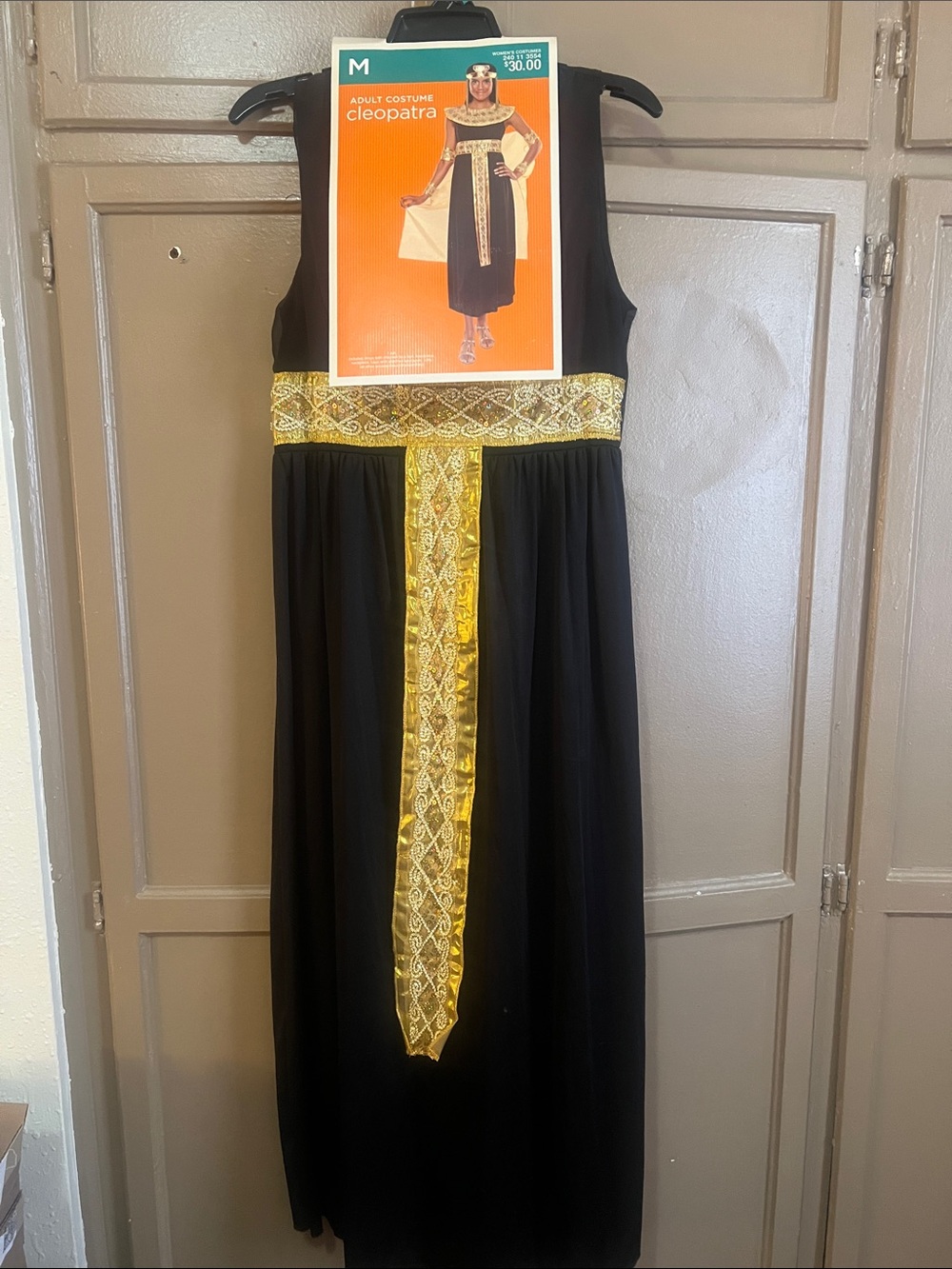 Cleopatra Women's Black and Gold Costume Dress